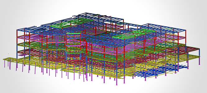 Norton Brownsboro Hospital 3D steel detailing model