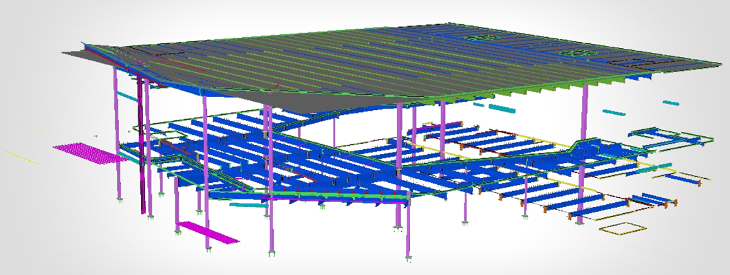 Kentucky Center for the Arts steel detailing 3D model