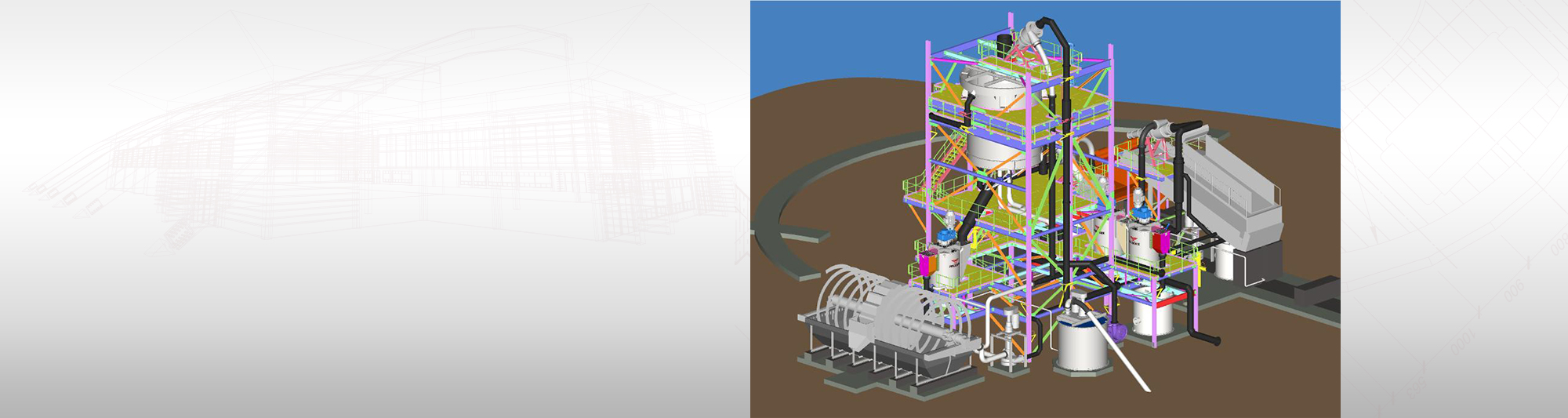 Structural steel design 3D model banner